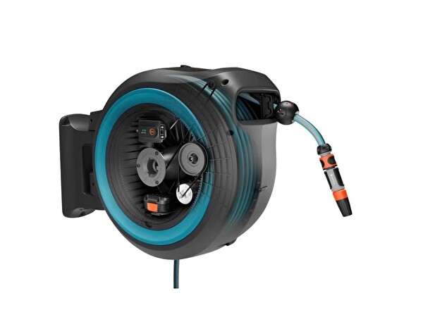Gardena 18640-20 Akülü Duvara Monte Hortum Kutusu Powerroll XL Seti 35 M