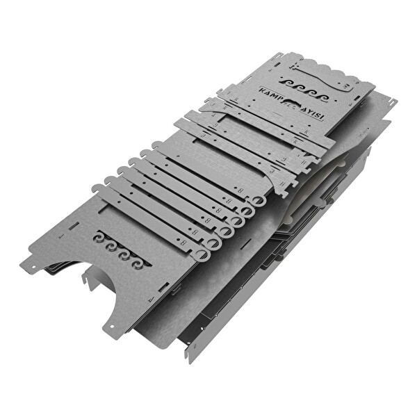 Kamp Ayısı ForgeOut Pro Sobalı ve Izgaralı Taşınabilir Çantalı Katlanabilir 3 MM Çelik Outdoor Mutfak Tezgahı