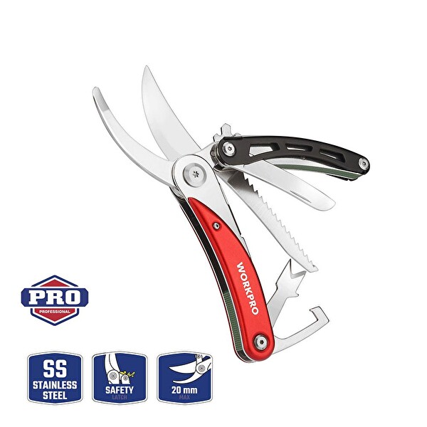 Workpro WP382005 4in1 Çok Fonksiyonlu Bağ Bahçe Dal Budama Makası