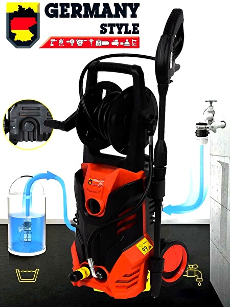 Germany Style 180 Bar Elektrikli Yüksek Basınçlı Bahçe Araç Oto Yıkama Makinesi