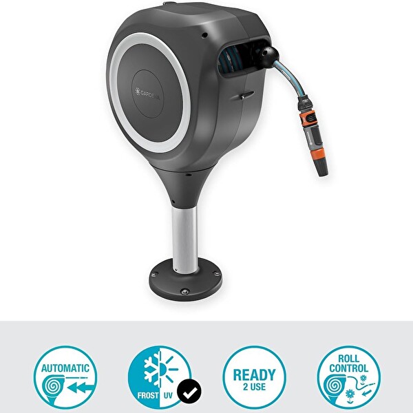 Gardena 18617 Teras İçi Otomatik Hortum Makarası 20 MT