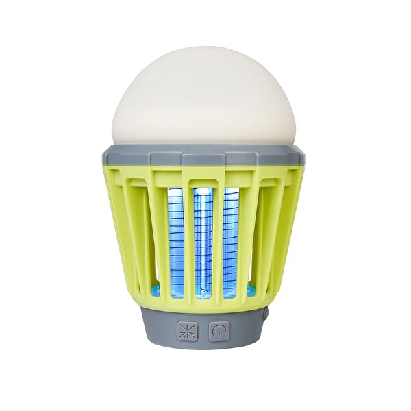 Bix Şarjlı UV LED Böcek Tuzağı 3 Kademeli Fener IPX6 Su Geçirmez Böcek Sivrisinek Kovucu Yeşil