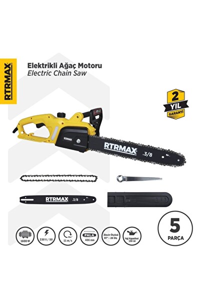 Rtrmax RTM9030 1600 W 40 CM Pala Elektrikli Ağaç Kesme Motoru
