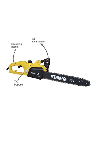 Rtrmax RTM9030 1600 W 40 CM Pala Elektrikli Ağaç Kesme Motoru