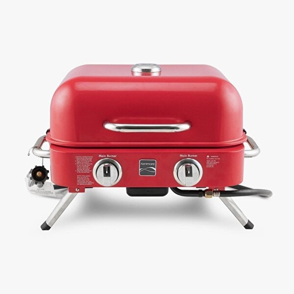 Kenmore KT-R40003-RD Gazlı 2 Ocaklı Masa Üstü Barbekü - Kırmızı