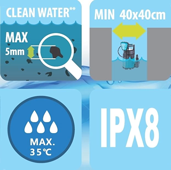 Duffmart FSP550C Temiz Su Dalgıç Pompa