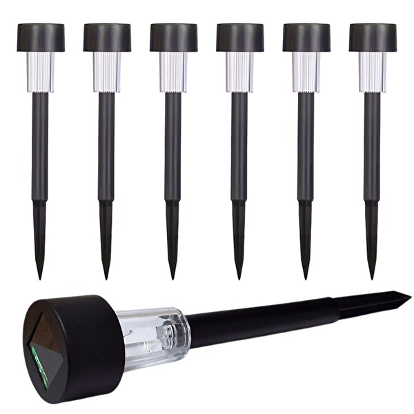 UpWay 6’lı Güneş Enerjili Çim Armatürü - Karanlık Sensörlü Tasarruflu Dekoratif Bahçe Aydınlatma