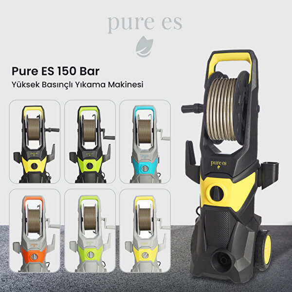Pure Es Yüksek Basınçlı Yıkama Makinesi Siyah - Sarı