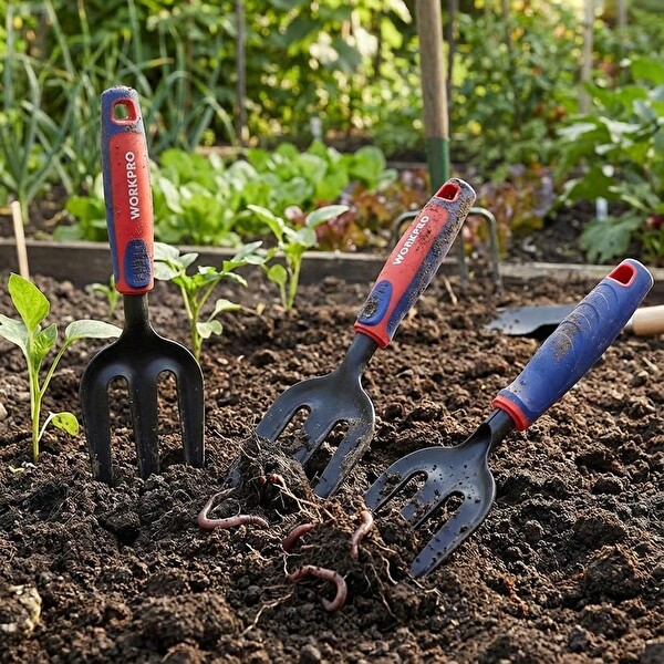 Workpro WP331027 290x82 MM Çelik Profesyonel Mini Bahçe Çatalı