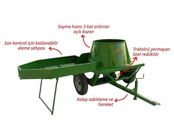 Kadıoğlu 280 Traktör Tahrikli Sehpalı 280 L - 160-200 KG Ceviz Soyma Makinesi