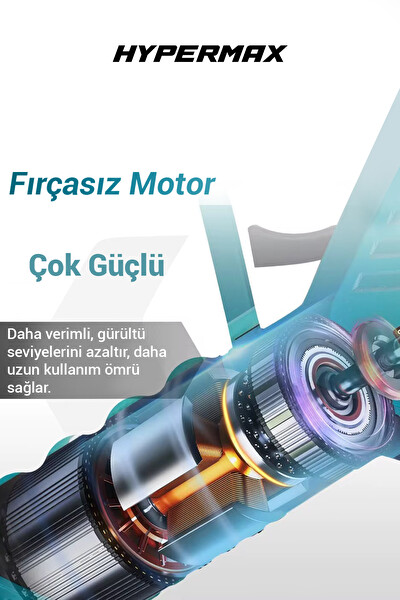 Hypermax Çift Akülü Çelik Şanzuman Göstergeli Şarjlı Dal Ağaç Kesme Bağ Budama Makası