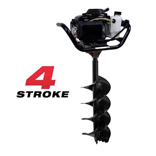 Tomking EA144P Çift Helezonlu 4 Zamanlı Toprak Burgu Makinası 300 MM 4 Hp