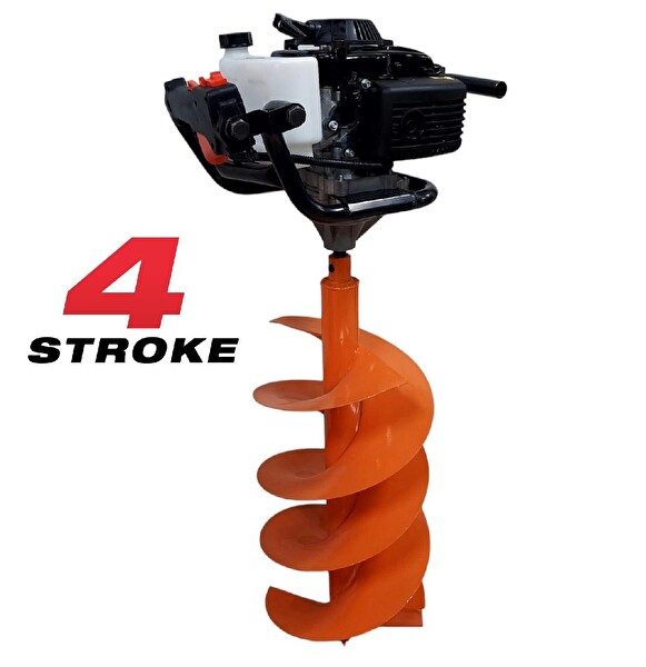 Tomking EA144P Çift Helezonlu 4 Zamanlı Toprak Burgu Makinası 200 MM 4 Hp