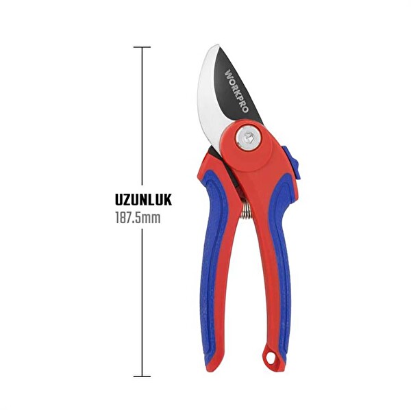Workpro WP332001 180 MM Profesyonel Bağ Bahçe Dal Budama Makası