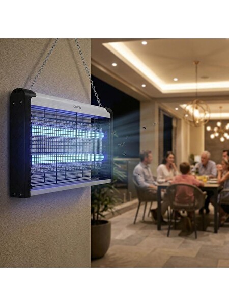 Asonic S26 20W Çift Cam LED Zincir Askısılı Sanayi Tipi 2000V XL Boy Geniş Kapsama Alanı Tek Parça Sinek Öldürücü
