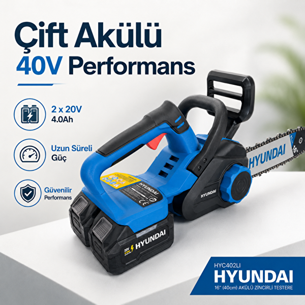 Hyundai HYC402LI 40V 2x4.0Ah Bataryalı 16