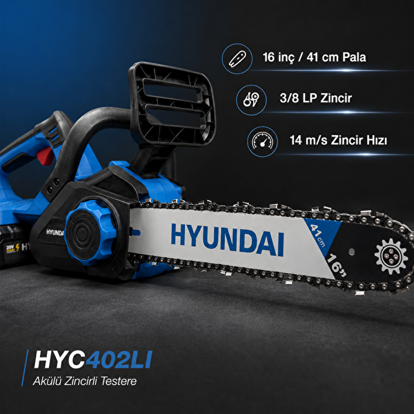 Hyundai HYC402LI 40V 2x4.0Ah Bataryalı 16