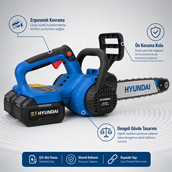Hyundai HYC402LI 40V 2x4.0Ah Bataryalı 16