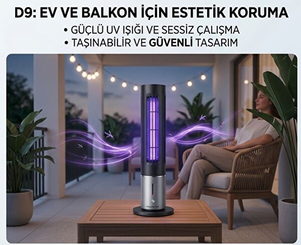 Konsolplus D9 Elektrikli Şoklu Şarjlı Sivrisinek Öldürücü Lamba