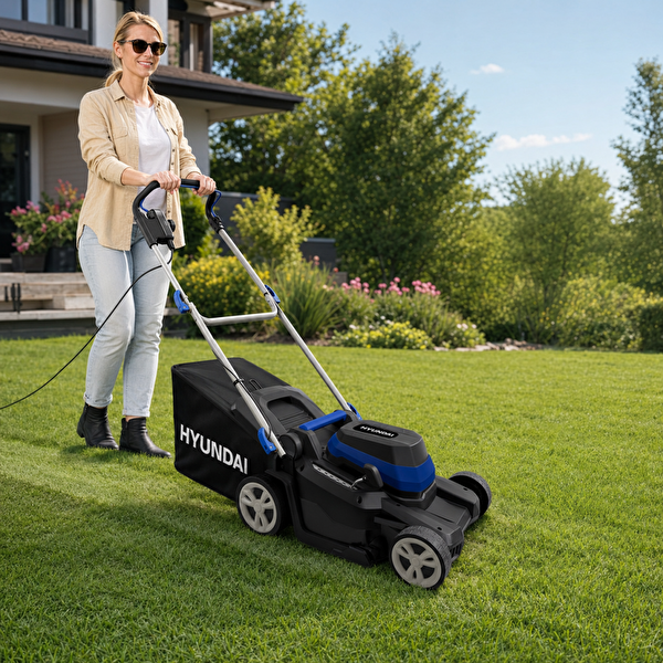 Hyundai C4608A 2000W 46 CM 55 L İtmeli Elektrikli Çim Biçme Makinesi