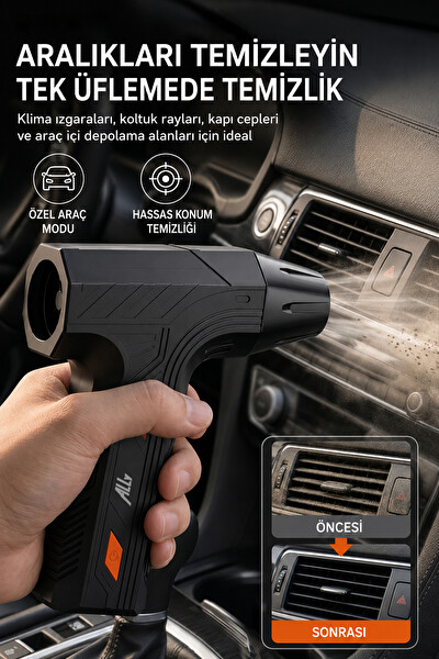 Ally TurboBlast Pro 80000 RPM Siyah Turbo Fan Hava Üfleyici