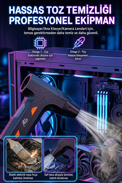 Ally TurboBlast Pro 80000 RPM Siyah Turbo Fan Hava Üfleyici