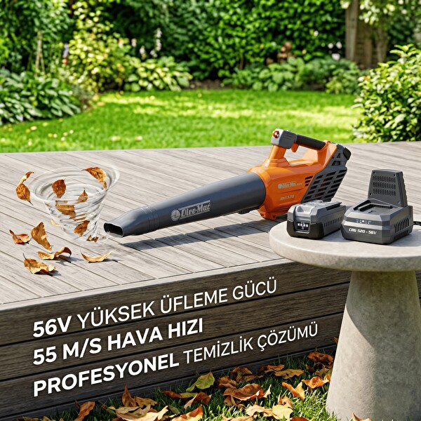 Oleo-Mac BVI 570 Profesyonel 56V 4.0Ah Akülü Yaprak Üfleme Seti