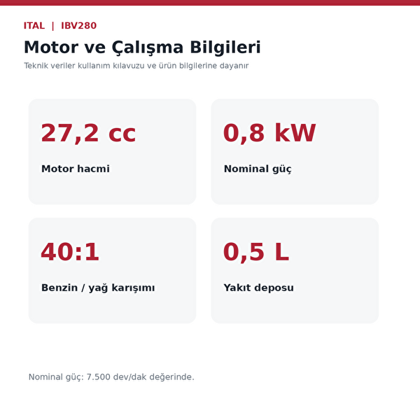 Ital IBV280 Benzinli Yaprak Üfleme ve Toplama Makinesi 27.2 CC 45 L