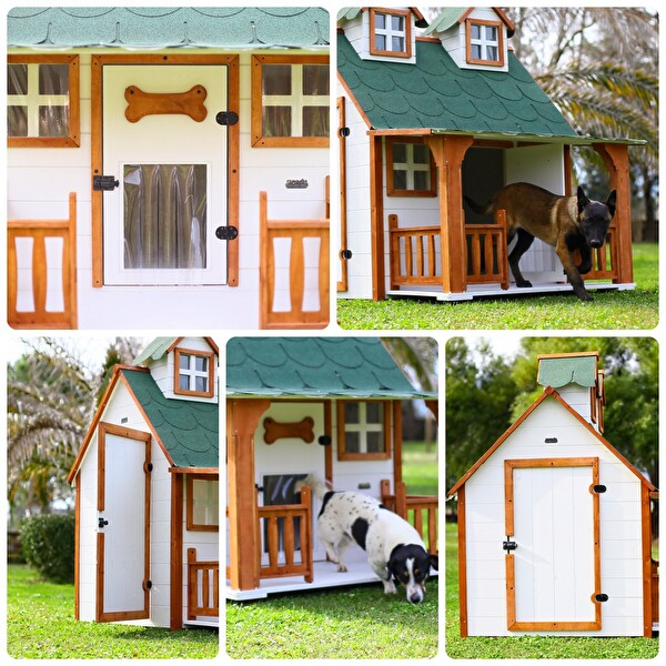 Mandu Ultra Lüks Ahşap Köpek Kulübesi