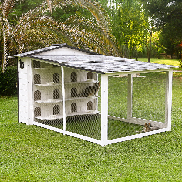 Mandu Bahçeli Kedi Apartmanı ve Mama Kapları