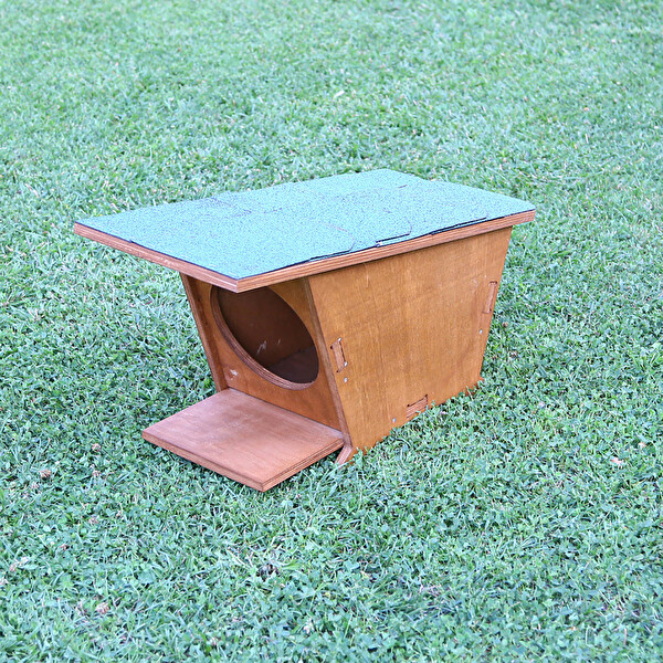 Mandu Ahşap Mini Yeni Doğan Kedi Evi