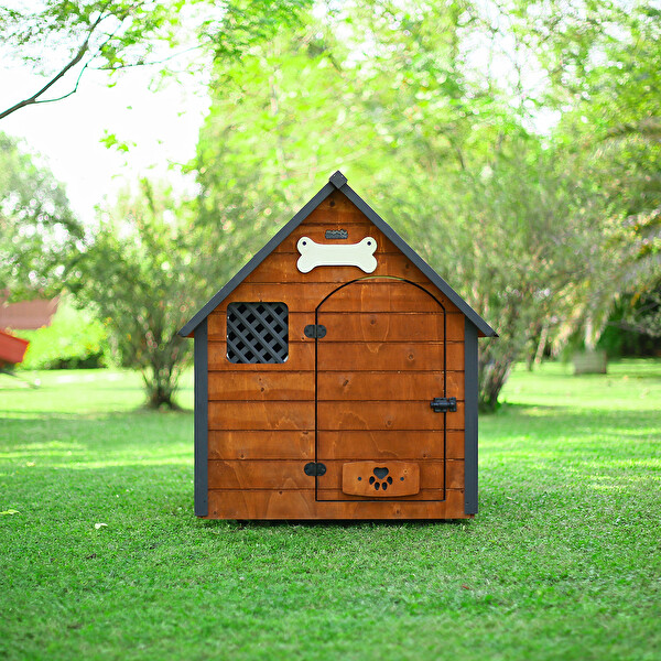 Mandu Isı Yalıtımlı XL Ahşap Köpek Kulübesi