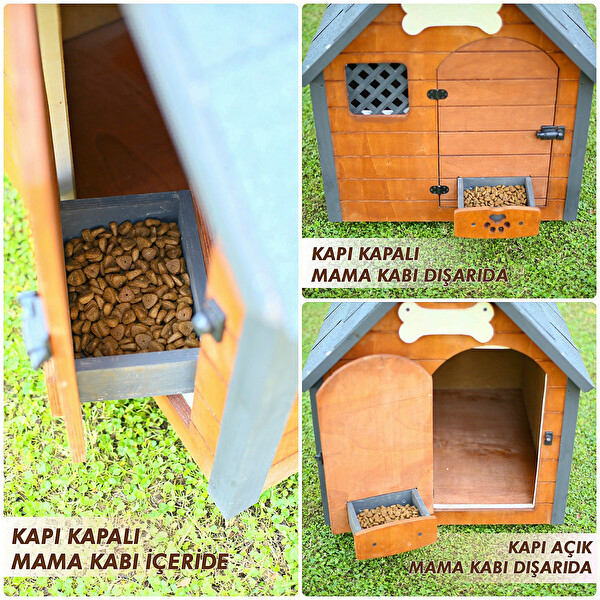 Mandu Isı Yalıtımlı XL Ahşap Köpek Kulübesi