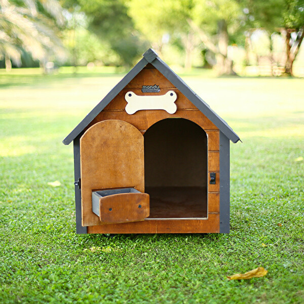 Mandu Isı Yalıtımlı Medium Ahşap Köpek Kulübesi