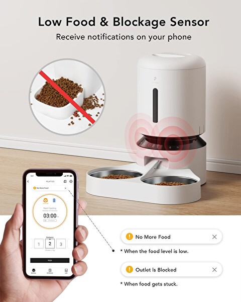 Petlibro 5G WiFi Beyaz Otomatik Kedi Mama Kabı