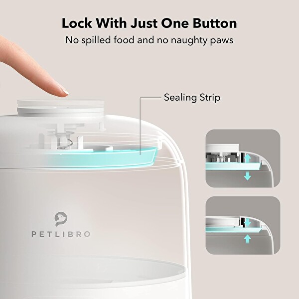 Petlibro Pilli Beyaz Otomatik Kedi Maması Dispenseri