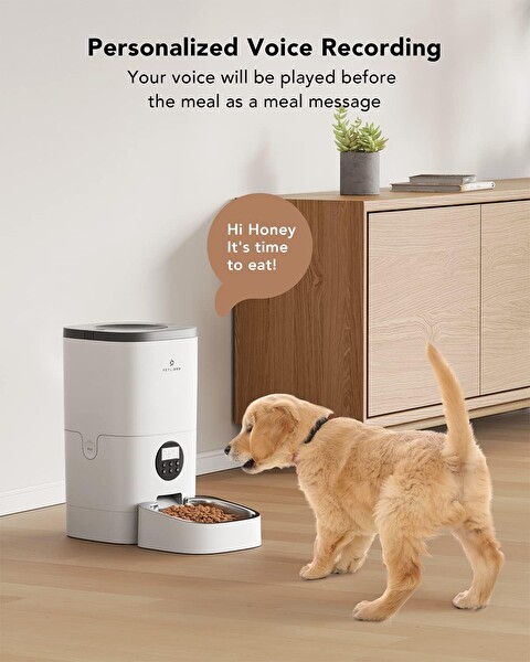 Petlibro 6 L Beyaz Özel Besleme Programıyla Otomatik Maması Dağıtıcısı