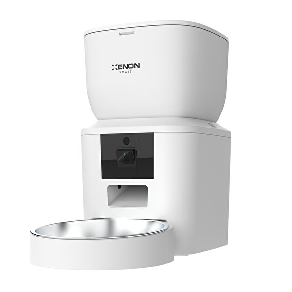 Xenon Smart Akıllı Otomatik Evcil Hayvan Besleyici Mama Kabı Beyaz Ultra Sessiz Su Pınarı ve Yedek Filtre 3'lü Set
