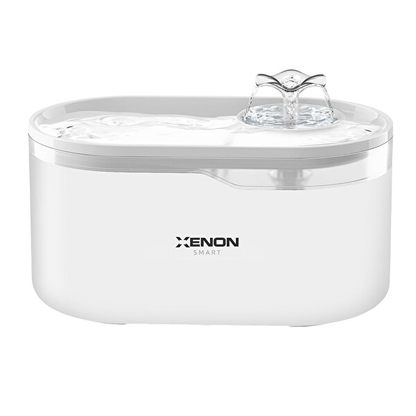 Xenon Smart Akıllı Otomatik Kedi Su Çeşmesi Geniş Hazneli Led Işıklı Su Şelalesi Ultra Sessiz Beyaz Su Pınarı (X8650)