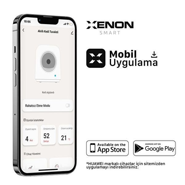 Akıllı Otomatik Kedi Tuvaleti UV Sterilizasyonlu Koku Tableti ve Çıkarılabilir Kum Paspası Cat Cleaner X8620