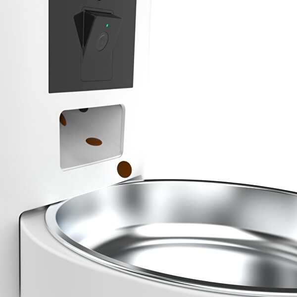 Xenon Smart Akıllı Otomatik Kedi Köpek Mama Kabı FHD Gece Görüş Kameralı Paslanmaz Çelik Kaseli X8604