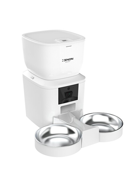 Xenon Smart Akıllı Çift Hazneli Mama Kabı, Ultra Sessiz Su Pınarı ve Yedek Filtre Seti