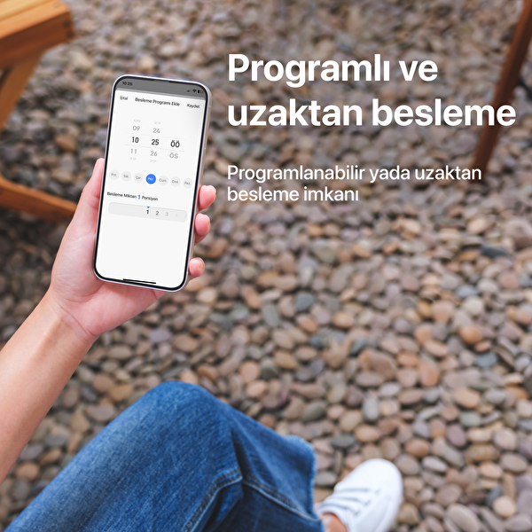 Xenon Smart Akıllı Otomatik Kedi Köpek Mama Kabı Mobil Uygulama Kontrollü Paslanmaz Çelik Besleme Kasesi X8612