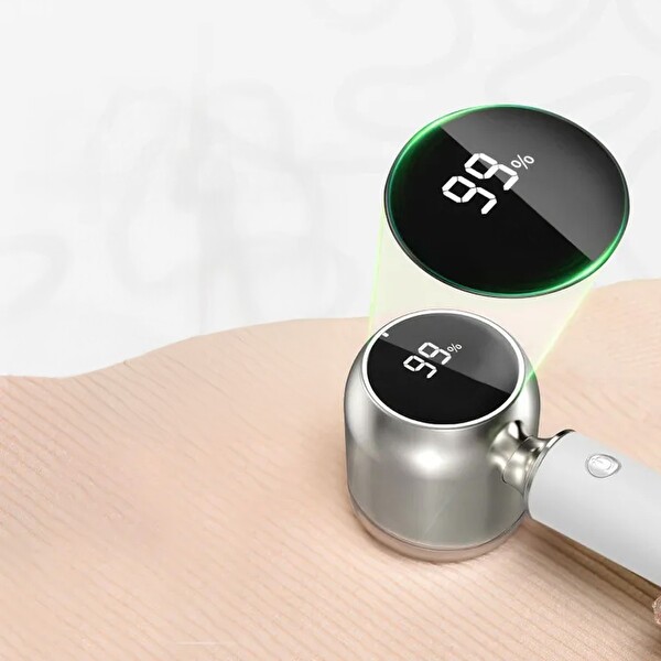 Mioji Mio LR6 Dijital Gösterge 800mAh Kablosuz Tüy Tiftik Makinesi - Beyaz