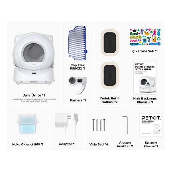 Petkit Purobot Ultra Akıllı Kedi Tuvaleti Beyaz (Resmi Distribütör Garantili)