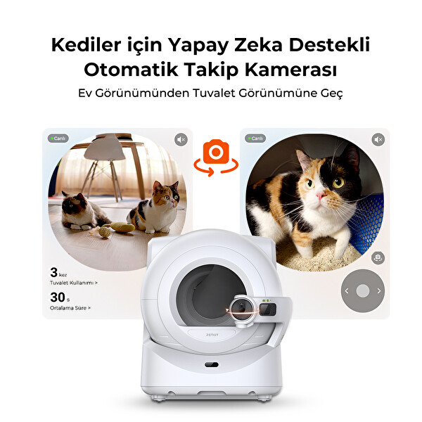 Petkit Purobot Ultra Akıllı Kedi Tuvaleti Beyaz (Resmi Distribütör Garantili)
