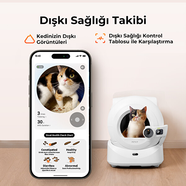 Petkit Purobot Ultra Akıllı Kedi Tuvaleti Beyaz (Resmi Distribütör Garantili)