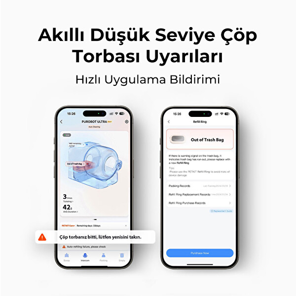 Petkit Purobot Ultra Etkili Koku Kontrolü Yedek Halka Seti 3 Adet