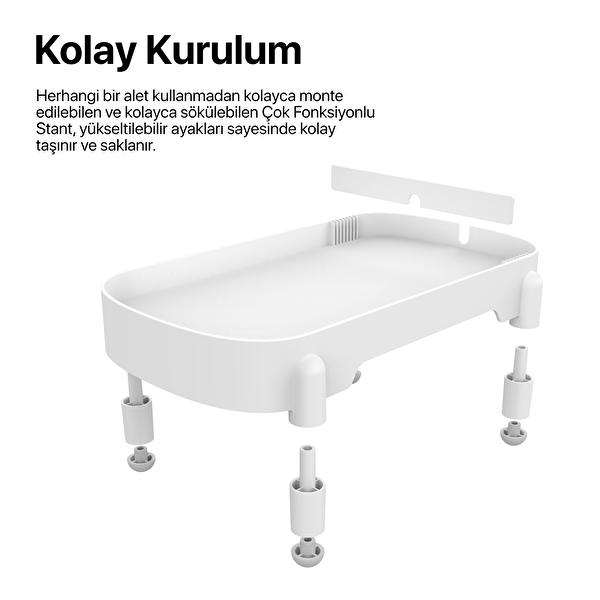 Xenon Smart Mama Kabı Standı Kaymaz Tabanlı Çok Fonksiyonlu Yükseltilebilir Ayarlanabilir Ayaklı Bracket X8788