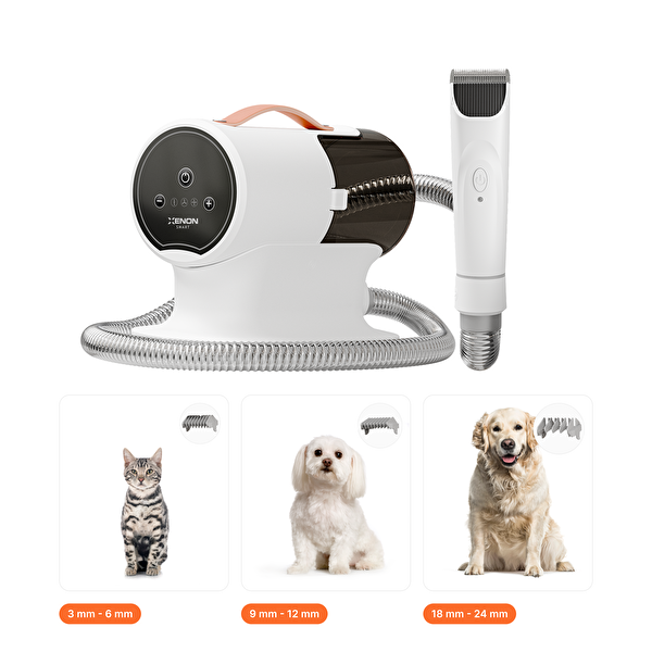 Xenon Smart Kedi Köpek Tüy Bakım Seti 5'i 1 Arada Evcil Hayvan Tıraş Makinesi Filtreli Tüy Toplayıcı X6301